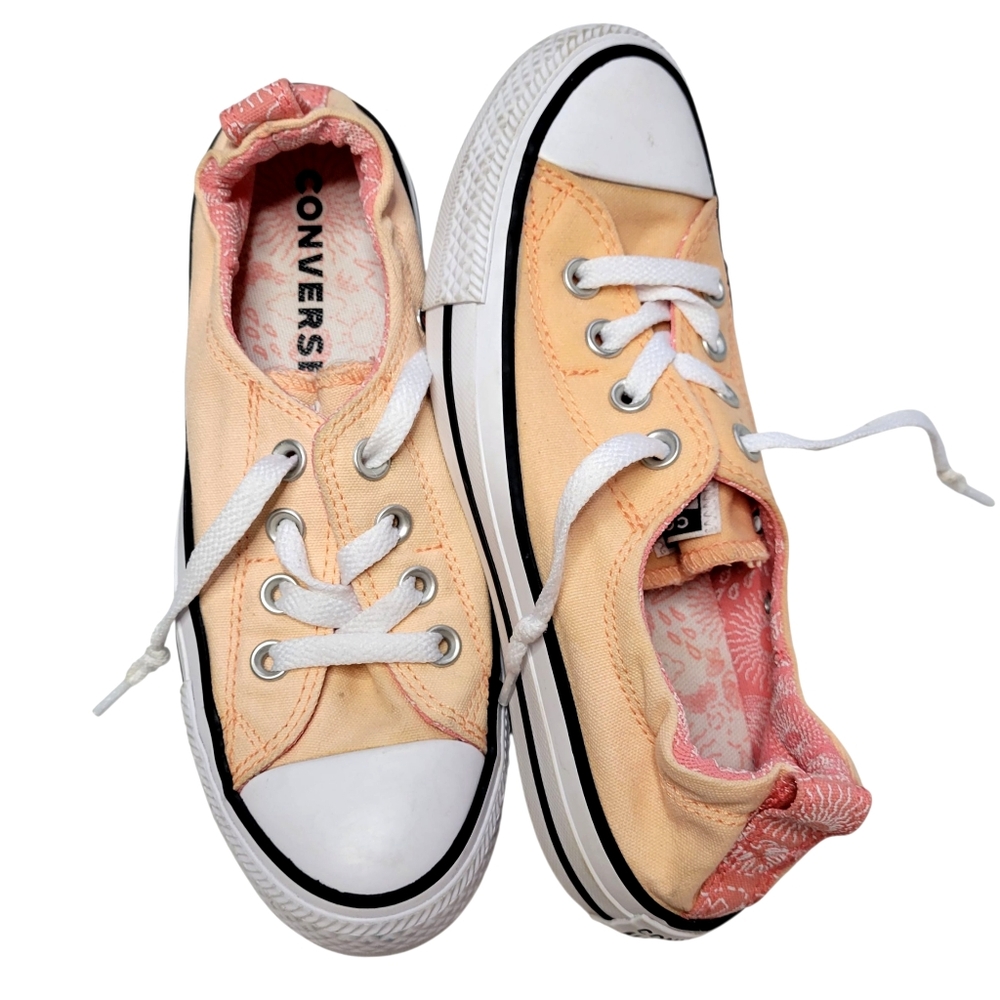 Converse Coral Sneakers Womens Size 6.5 Chuck Taylor All Star Low Top Shoreline
